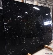 Peony snow black marble slab